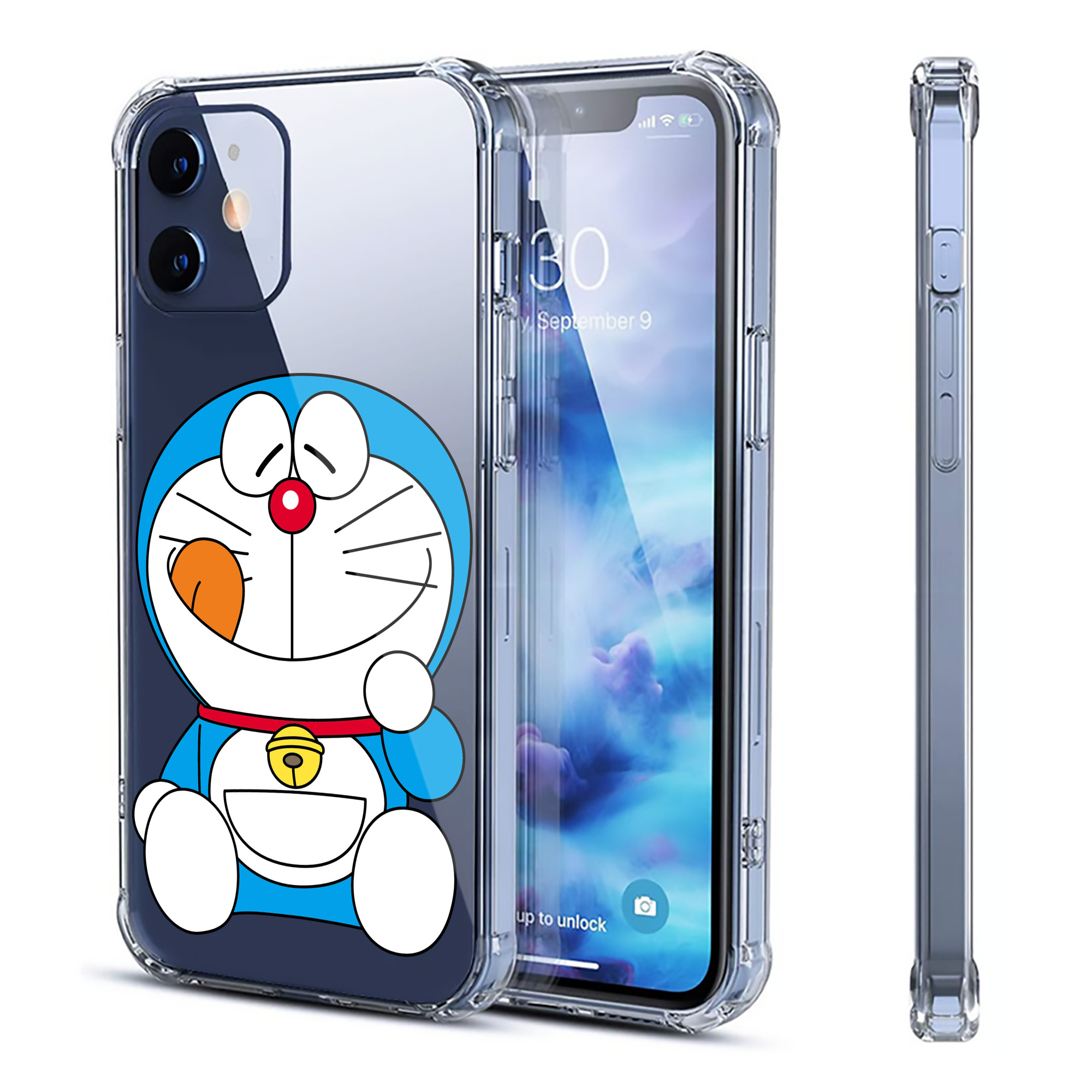 （画像用） ドラえもん Doraemon 【iPhone 12シリーズ対応】透明スマホケース（クリアソフトケース）